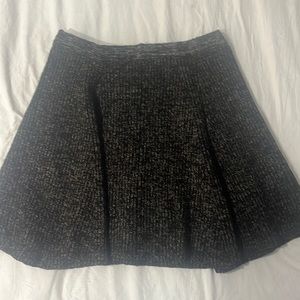 Black and grey knit mini skirt